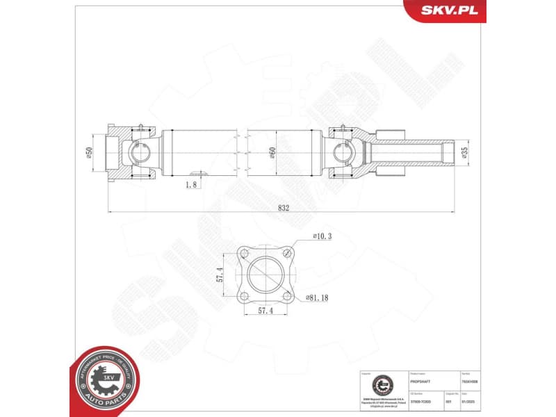 Drive Shaft 76SKV008 - image 2