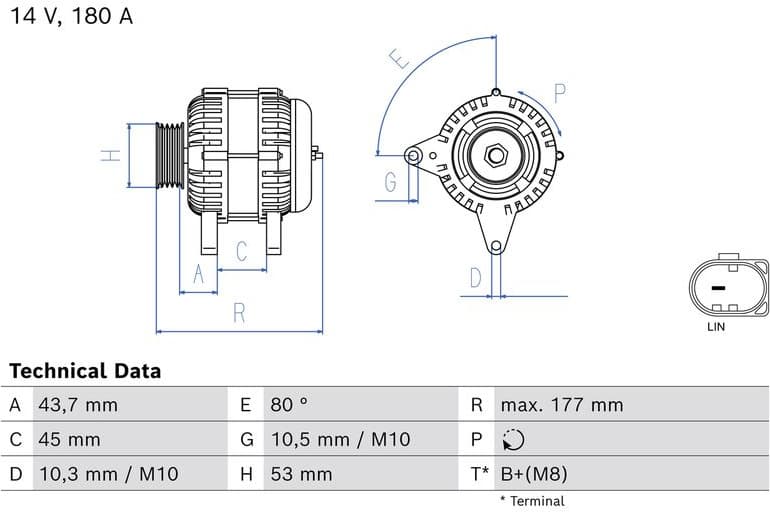 Alternator 0 986 086 700