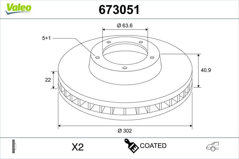 Brake Disc COATED 673051