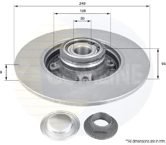 Brake disc with bearing ADC3002
