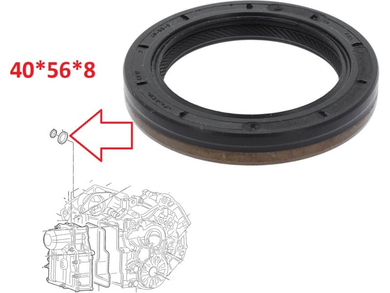 Seal differential-shaft 010 35821B