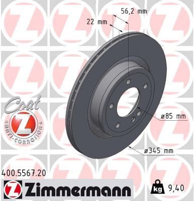 Brake Disc COAT Z 400.5567.20