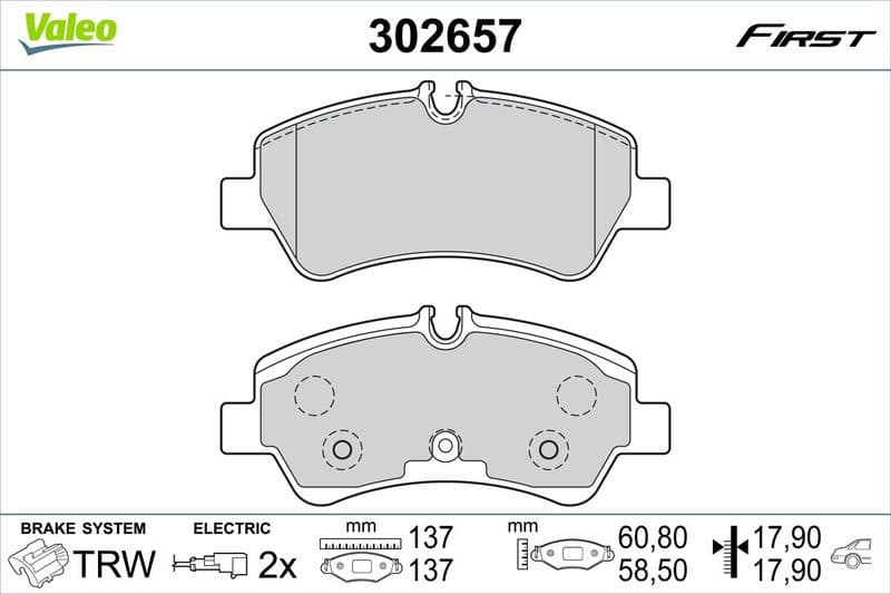 Brake Pad Set, disc brake ESSENTIAL 302657