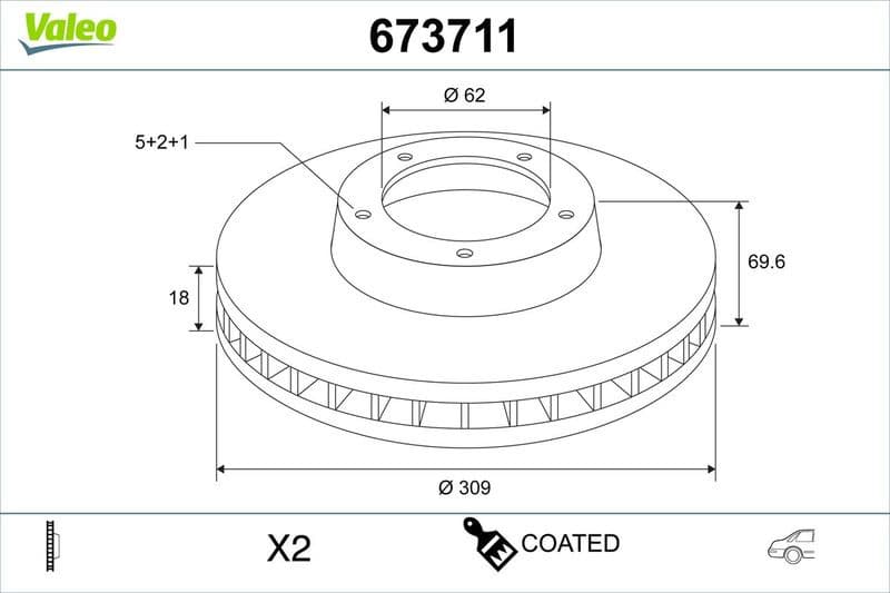 Brake Disc COATED 673711