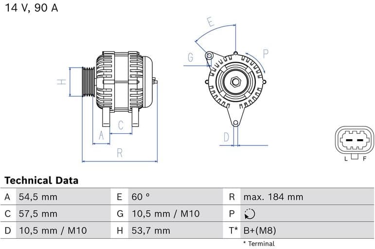 Alternator 0986083810