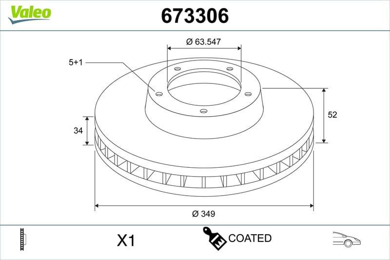 Brake Disc COATED 673306
