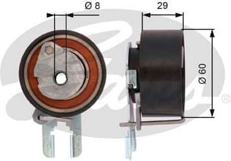 Tensioner Pulley, timing belt PowerGrip™ T43158