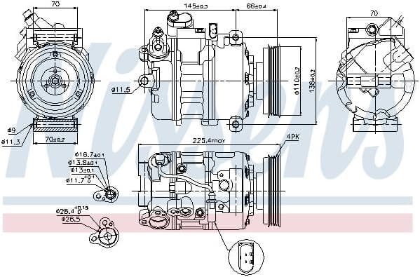 Compressor, air conditioning ** FIRST FIT ** 89023