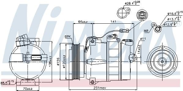 Compressor, air conditioning ** FIRST FIT ** 89054