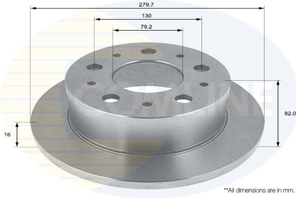 Brake disc, 1pcs REAR ADC1564 - image 2