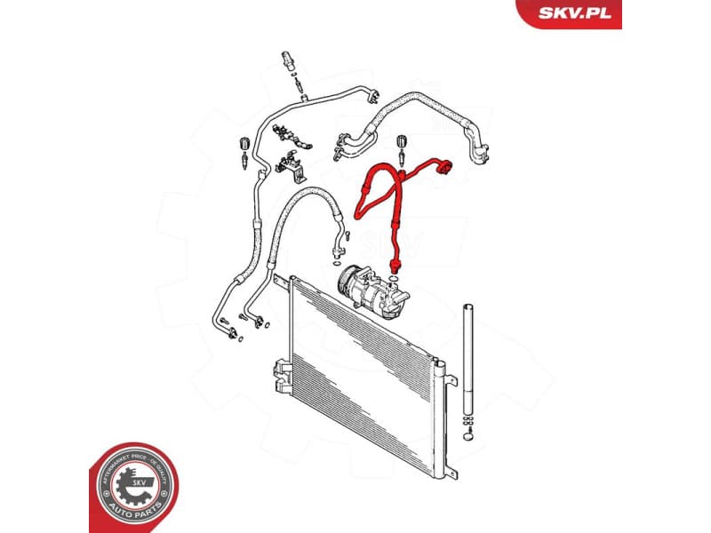 High/Low-pressure Line, air conditioning 54SKV731 - image 5