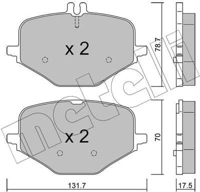 Brake Pad Set, disc brake 22-1309-0