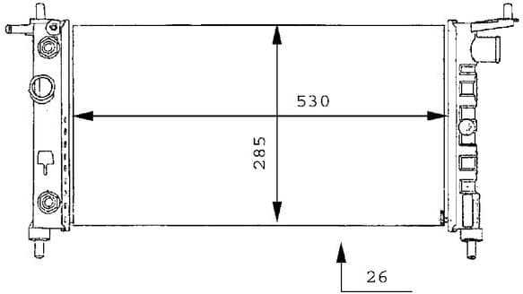 Radiator, engine cooling BEHR CR269000S