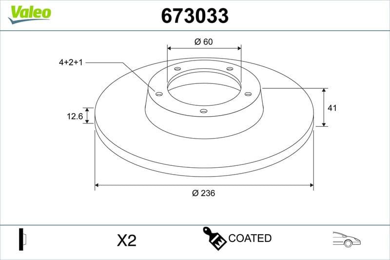 Brake Disc COATED 673033