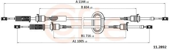 Cable Pull, manual transmission 92.11.2892