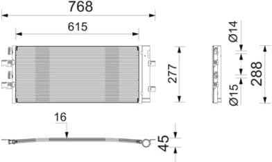 Condenser, air conditioning BEHR *** PREMIUM LINE *** AC1214000P - image 2