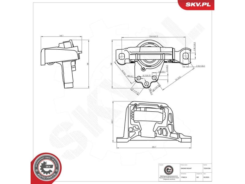 Mounting, engine 75SKV296 - image 2