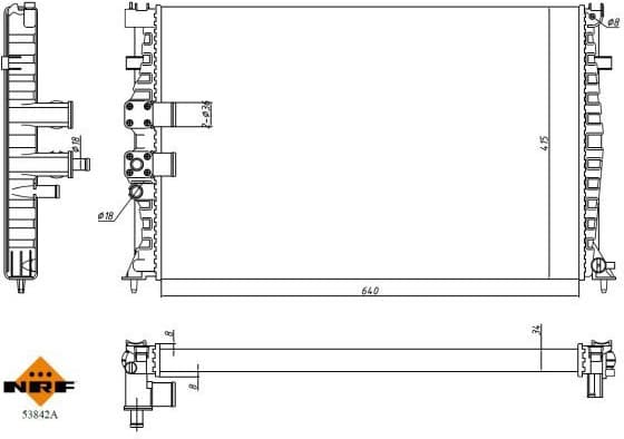 Radiator, engine cooling 53842A - image 5