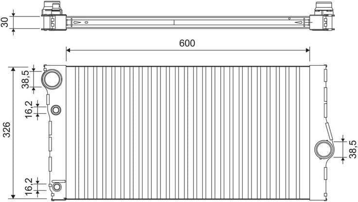 Radiator, engine cooling 701193