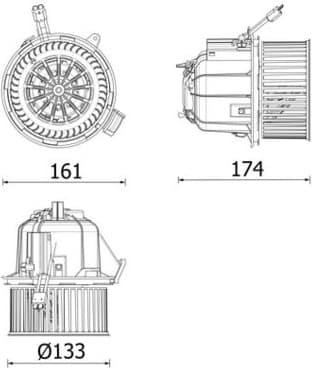 Interior Blower BEHR *** PREMIUM LINE *** AB328000P