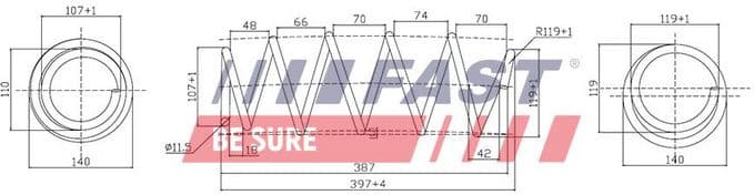 Suspension Set, springs FT12245K - image 2