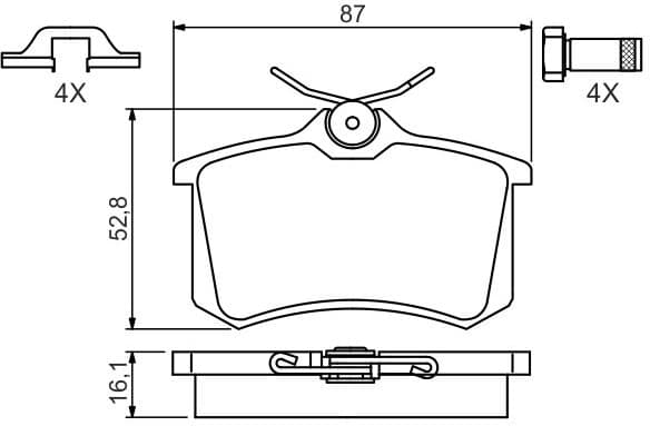 Brake Pad Set, disc brake 0986494621 - image 7