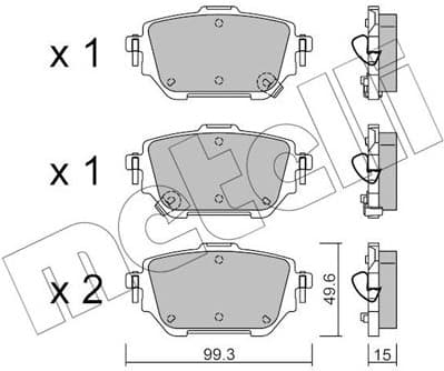 Brake Pad Set, disc brake 22-1236-0