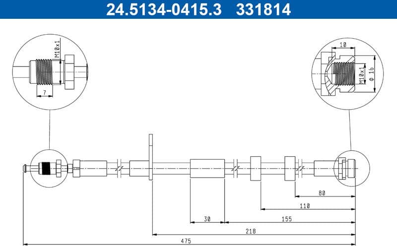 Brake Hose 24.5134-0415.3