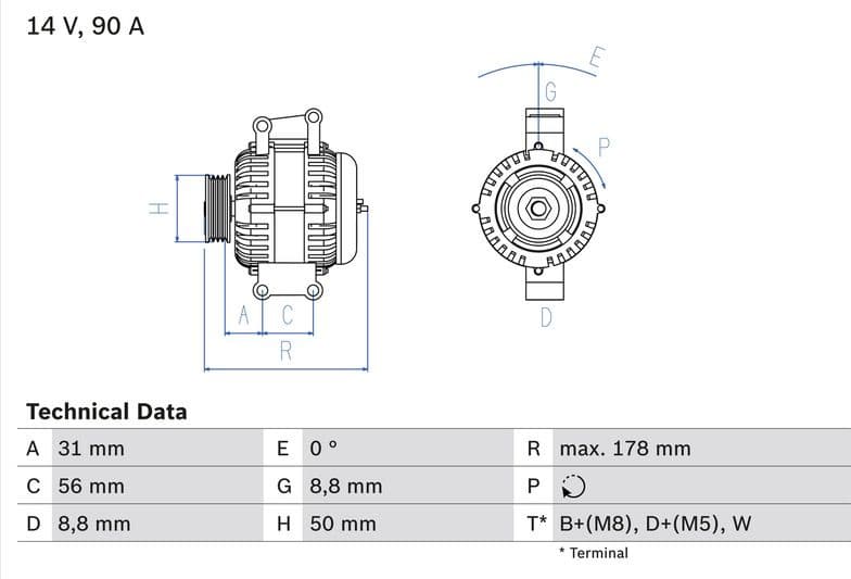 Alternator 0986041530 - image 2