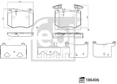 Brake Pad Set, disc brake 186406