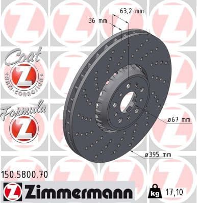 Brake Disc FORMULA Z BRAKE DISC 150.5800.70