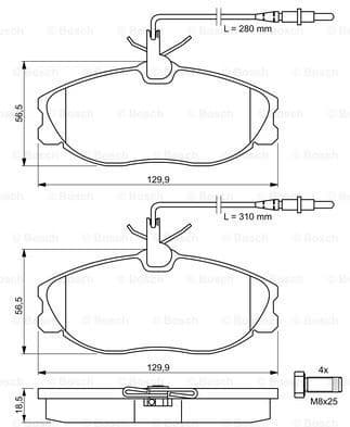 Brake Pad Set, disc brake 0986424223 - image 7