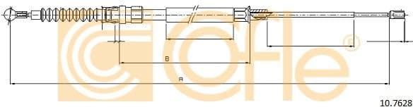Cable Pull, parking brake 10.7628