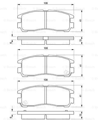 Brake Pad Set, disc brake 0986424467