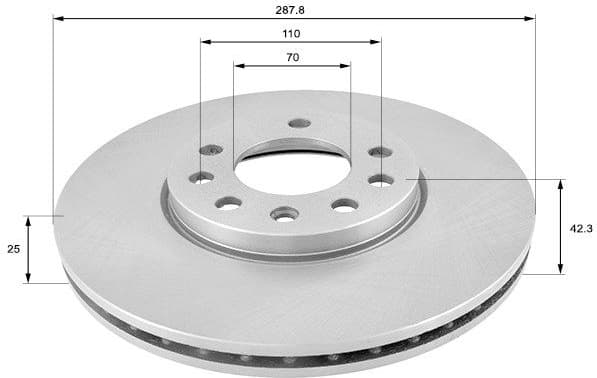 Brake disc, 1pcs FRONT ADC1107V - image 2
