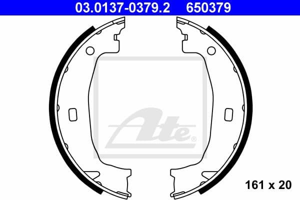 Brake Shoe Set, parking brake 03.0137-0379.2
