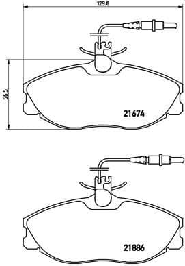 Brake Pad Set, disc brake PRIME LINE P61057