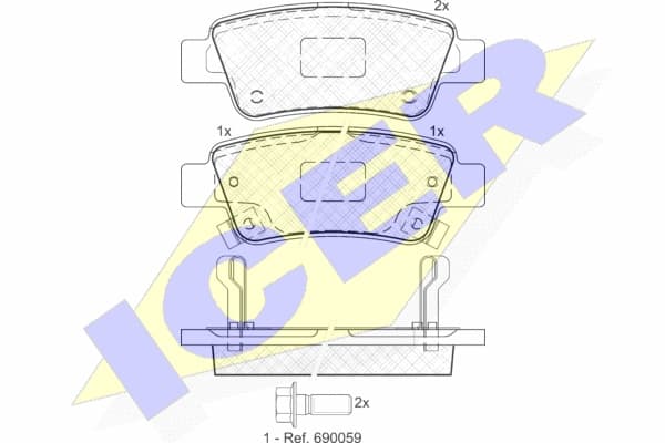 Brake pads rear 181888 - image 2