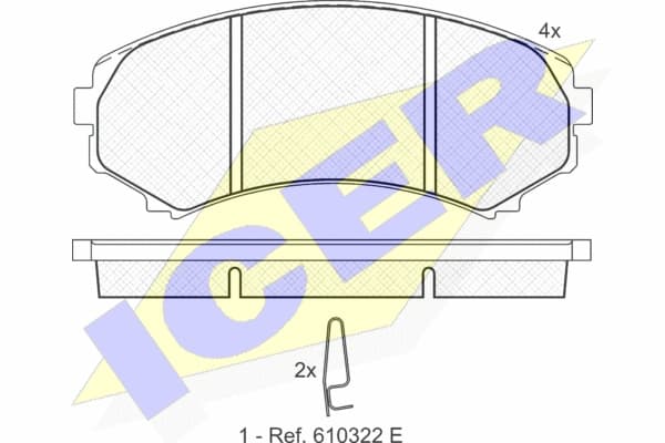 Brake pads front 181374 - image 2