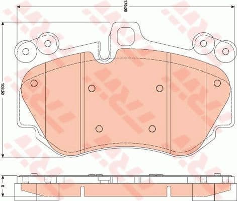 Brake Pad Set, disc brake COTEC GDB1764