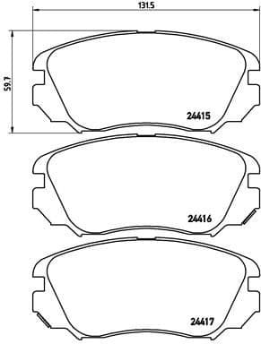 Brake Pad Set, disc brake PRIME LINE P59054