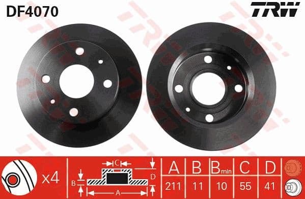 Brake Disc DF4070