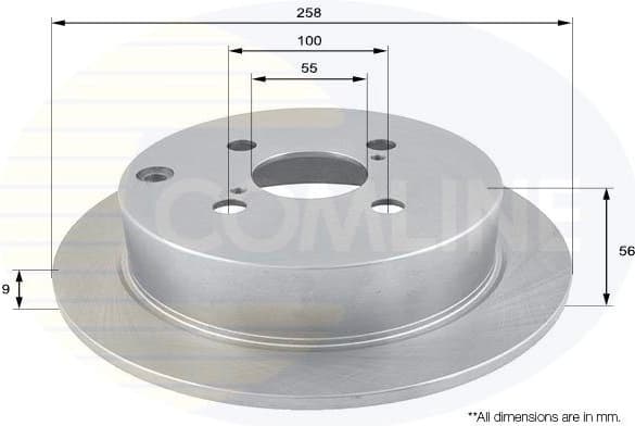 Brake disc, 1pcs REAR ADC01115 - image 2