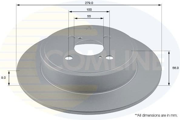 Brake disc, 1pcs REAR ADC01116 - image 2