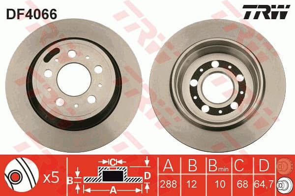 Brake Disc DF4066 - image 3