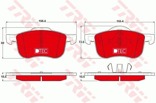 Brake Pad Set, disc brake DTEC COTEC GDB1388DTE