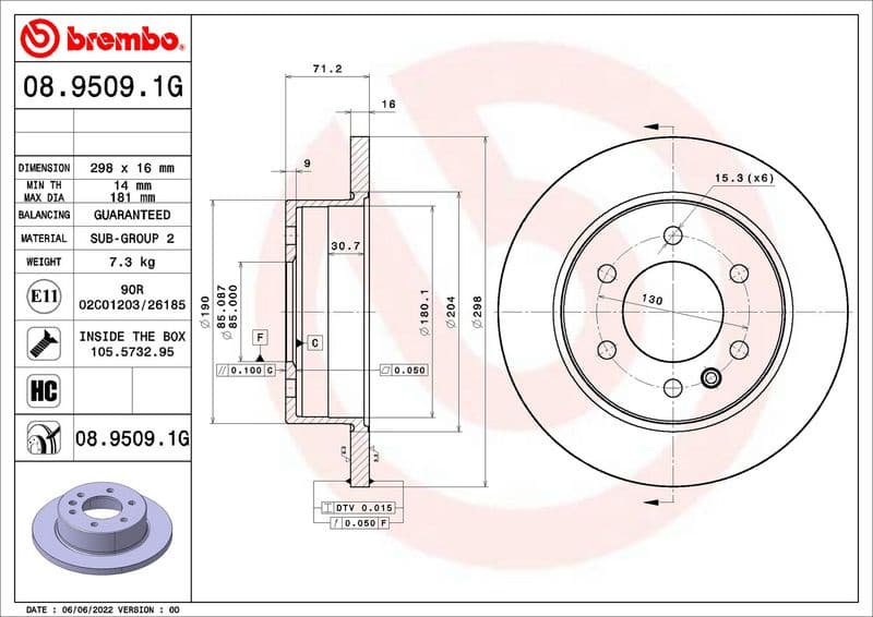 Brake Kit, disc brake BEYOND LINE - Greenance KT 10 027
