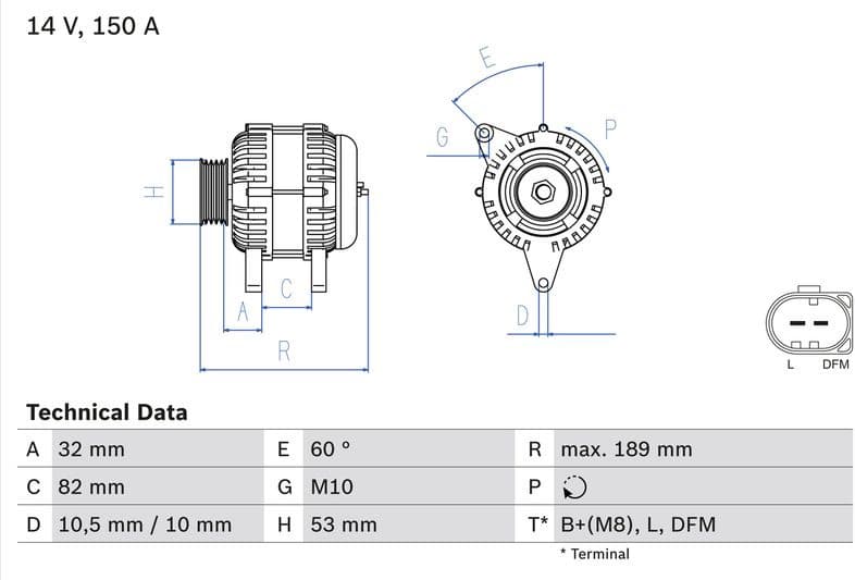 Alternator 0986047140 - image 2