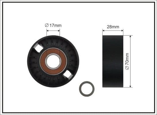 Tensioner Pulley, V-ribbed belt 11-95 SC