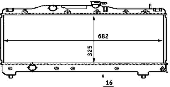 Radiator, engine cooling BEHR CR533000S